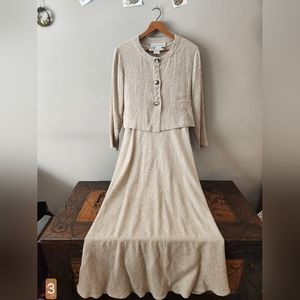 Vintage Barbara Lesser Dress and Cardigan Set